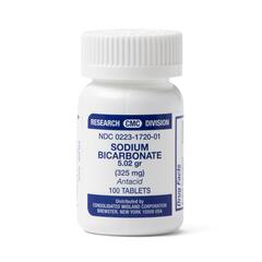 Consolidated Midland Corporation Sodium Bicarbonate, 5 g (325 mg) Tablet, 100/Bottle