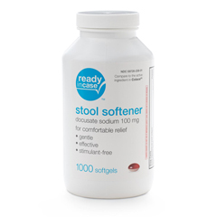 Pl Developments Docusate Sodium Stool Softener, 100 mg, 1,000 Softgels