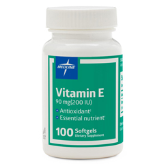 MEDOTCM00018 - Medline - Vitamin E Softgel, 90 mg, 100/Bottle, 64 Bottles/Case, 64 BT/CS