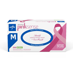 Medline Generation Pink Sense Powder-Free Nitrile Exam Gloves, Size M, 2500 EA/CS