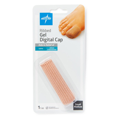 Medline Gel Ribbed Digital Cap, Size S/M