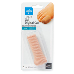 Medline Gel Ribbed Digital Cap, Size L/XL
