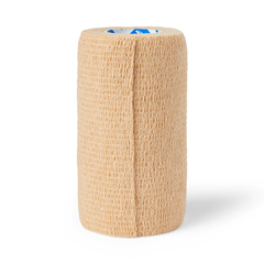 Medline Nonsterile Self-Adherent Cohesive Latex Wraps, Tan, 18 EA/CS