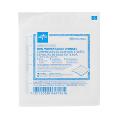 MEDPRM21224HH - Medline - Sterile Nonwoven Gauze Sponge, 4-Ply, 2 x 2, 2/pk, 1/PK