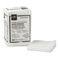 Medline Nonsterile 100% Cotton Woven Gauze Sponges, 4000 EA/CS
