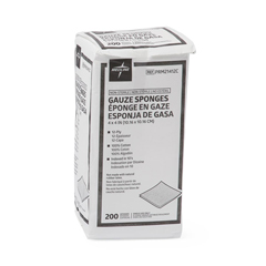 Medline Nonsterile 100% Cotton Woven Gauze Sponges, 200 EA/BG