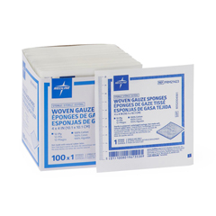 Medline Woven Sterile Gauze Sponges, 100 EA/BX