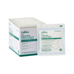 Medline Caring Non-Woven Sterile Drain Sponges - 2