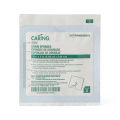 Medline Nonwoven Sterile 6-Ply Drain Sponges, 2