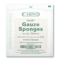Medline Woven Sterile 8-Ply Gauze Sponges, 4