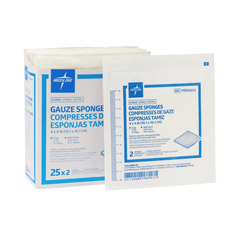 Medline Sterile 100% Cotton Woven Gauze Sponges, 50 EA/BX