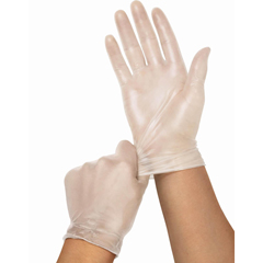 MEDPVC511H - Medline - Powder-Free Clear Vinyl Exam Gloves, Size S, 150 EA/BX