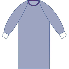 Medline Nonsterile, Non-Reinforced Aurora Gowns with Raglan Sleeves, 100 EA/CS