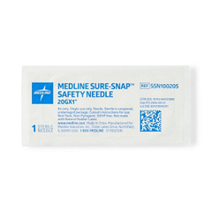 MEDSSN100205 - Medline - Hypoderm™ Safety Hypodermic Needles, 20G x 1, 800 EA/CS