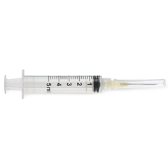 MEDSYR105205Z - Medline - Hypoderm™ Hypodermic Syringes with Needle, 5mL, 20G x 1 100 EA/BX