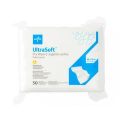 Medline Ultrasoft Absorbent Dry Cleansing Wipes, 10