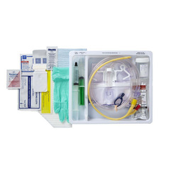 Medline Total One-Layer Tray with Drain Bag, Silicone-Elastomer Coated Latex, 18 Fr, 10 mL, Peri Wipe