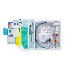 Medline SilverTouch 1-Layer 100% Silicone Foley Catheter Tray with Drain Bag, 18 Fr, 10 mL