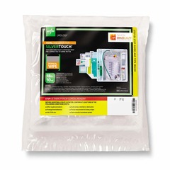 Medline SilverTouch 1-Layer 100% Silicone Foley Catheter Tray with 400 mL Urine Meter and 2,500 mL Drain Bag, 18 Fr, 10 mL
