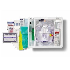 Medline Total 1-Layer Tray with Drain Bag, Vented Tubing, 1 Silicone Foley Catheter, Peri Wipe 18 Fr, 10 mL