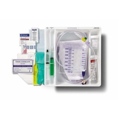 Medline Total 1-Layer Catheter Tray with Urine Meter and Drain Bag, 14 Fr, 10 mL, Peri Wipe
