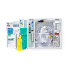 Medline 1-Layer Foley Catheter Tray, 100% Silicone, Urine Meter, Coud&copy;, 18 Fr, 10 mL
