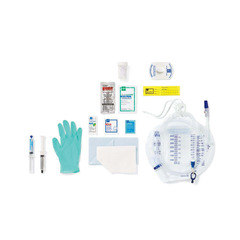 Medline Snapsecure 1-Layer Foley Catheter Tray, Urine Meter with Slide Tap, Add-a-Catheter