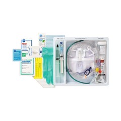 Medline SilverTouch 1 Layer Silicone Foley Catheter Tray with 2,000 mL Drain Bag, 16 Fr x 16