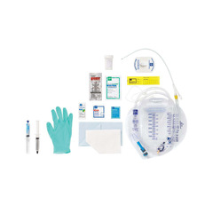 Medline Snapsecure 1-Layer Foley Catheter Tray, 100% Silicone, Urine Meter, 12 Fr, 10 mL