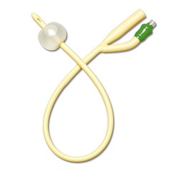Medline Silicone-Elastomer Coated Latex Foley Catheter with Straight Tip, 2-Way, 14 Fr, 10 mL, 17