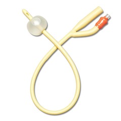 Medline Silicone-Elastomer Coated Latex Foley Catheter with Straight Tip, 2-Way, 16 Fr, 10 mL, 17