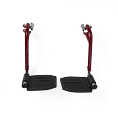MEDWCA806965R - Medline - Red Swing-Away Footrest for Transport Chairs, 1/PR