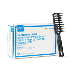 MEDZPC2200Z - Medline - Adult Polyethylene Hair Brush, Vented, 7.25, 12 EA/BX