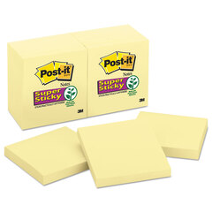 MMM65412SSCY - Post-it® Notes Super Sticky Pads in Canary Yellow