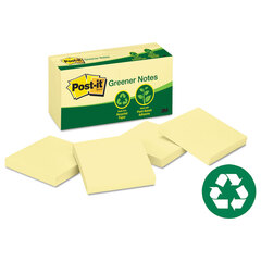 MMM654RPYW - Post-it® Greener Notes Original Recycled Note Pads
