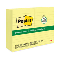 MMM660RPYW - Post-it® Greener Notes Original Recycled Note Pads