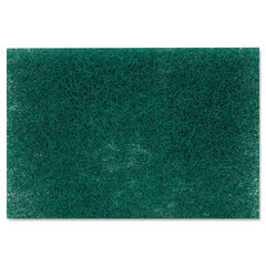 3M Scotch-Brite™ Commercial Heavy-Duty Scouring Pad, 6 x 9, Green, 36/CT