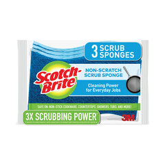 3M Non-Scratch Multi-Purpose Scrub Sponge, 4.4 x 2.6, 0.8