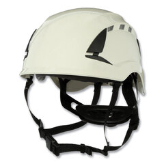 3M SecureFit X5000 Series Safety Helmet, Vented, 6-Point Pressure Diffusion Ratchet Suspension, White