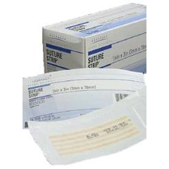 MON181285BX - Derma Sciences - Skin Closure Strip Suture Strip® 1/8 X 3 Inch Flexible, Nonwoven Material, 50EA/BX