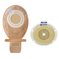 Coloplast Filtered Ostomy Pouch Kit SenSura&reg; Flex Xpro Two-Piece System Maxi 3/8 to 1-7/8 Inch Stoma Drainable Flat, Trim to Fit