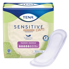 Essity TENA&reg; Sensitive Care Bladder Control Pad, Maximum Extra Coverage, Long, 15 Inch Length, Heavy Absorbency, Dry-Fast Core™, One Size Fits Most