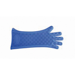 Healthmark Heat Resistant Glove Silicone Heat Glove One Size Fits Most Silicone Blue 16.9 Inch Straight Cuff NonSterile