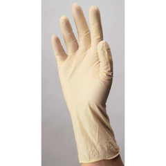Cardinal Health Exam Glove Esteem&reg; Stretchy Synthetic DOTP Small NonSterile Vinyl Standard Cuff Length Smooth Cream Not Chemo Approved, 1500/CS