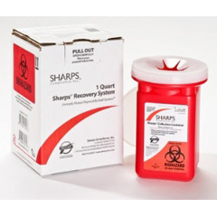 MON639110EA - Sharps Compliance - Mailback Sharps Collector Mail System® 1 Quart Red Base
