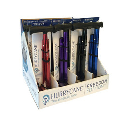 Drive Medical Folding Cane HurryCane&reg; Freedom Edition™ Aluminum 30-1/2 to 37-1/2 Inch Height Red, 6/CS