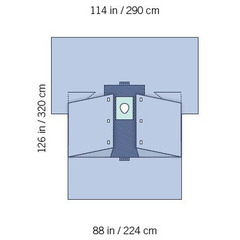 Invenio Healthcare Orthopedic Drape Tech 70 Orthopedic Hand Hip Drape 114 W X 88 W X 126 L Inch Sterile, 6/CS