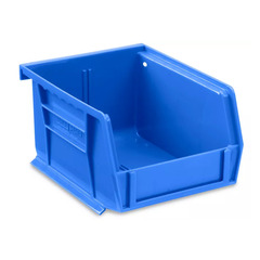 Uline Stackable Storage Bin Uline Blue Plastic 3 X 4 X 5-1/2 Inch
