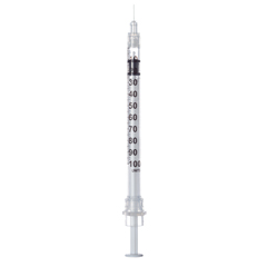 MON496290BX - Sol-Millennium Medical - Sol-Care™ Insulin Syringe with Needle, 100 EA/BX