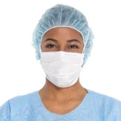 Halyard Surgical Mask FluidShield ASTM Level 2 Tie Closure One Size Fits Most, 300/CS